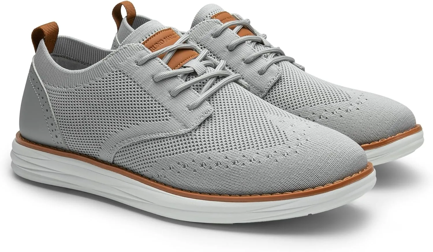 Bruno Marc Men's KnitFlex Craft Mesh Oxfords Sneakers Casual Dress Lace-Up Lightweight Walking Shoes