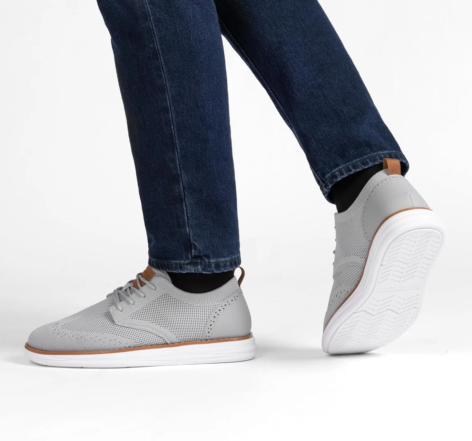 Bruno Marc Men's KnitFlex Craft Mesh Oxfords Sneakers Casual Dress Lace-Up Lightweight Walking Shoes