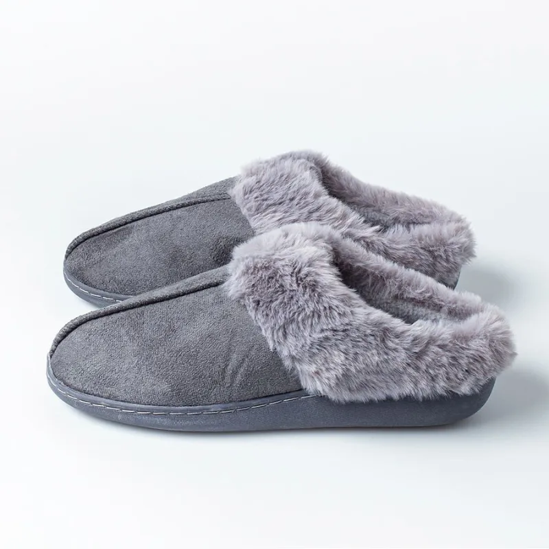 Every Sunday Ultra-Soft Faux Suede Memory Foam Slippers