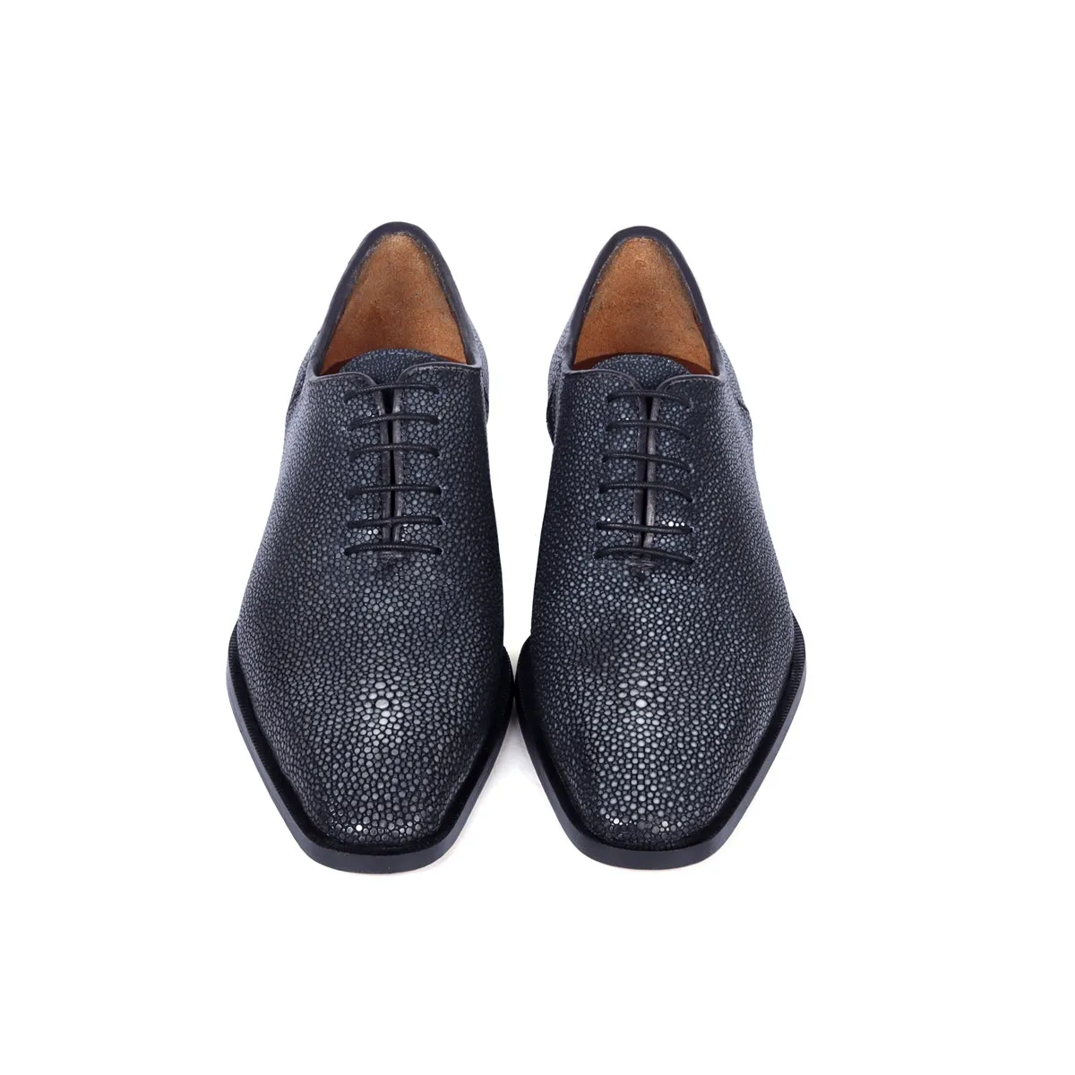 Exclusive Oxfords Lace-Up Formal Shoes in Stingray Fish Leather