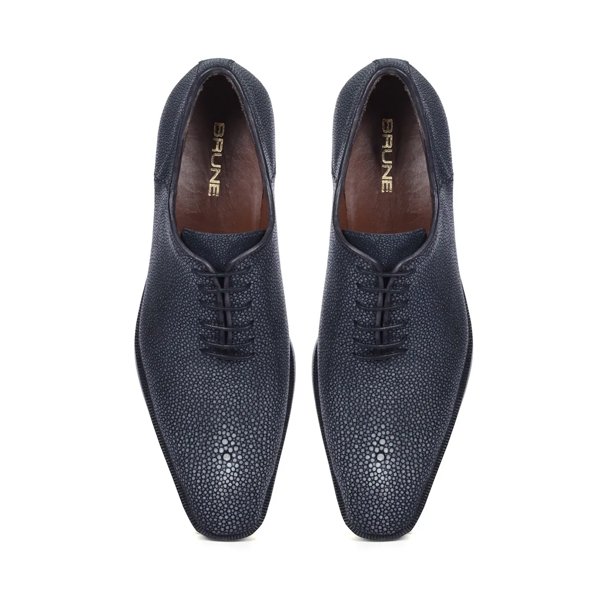Exclusive Oxfords Lace-Up Formal Shoes in Stingray Fish Leather