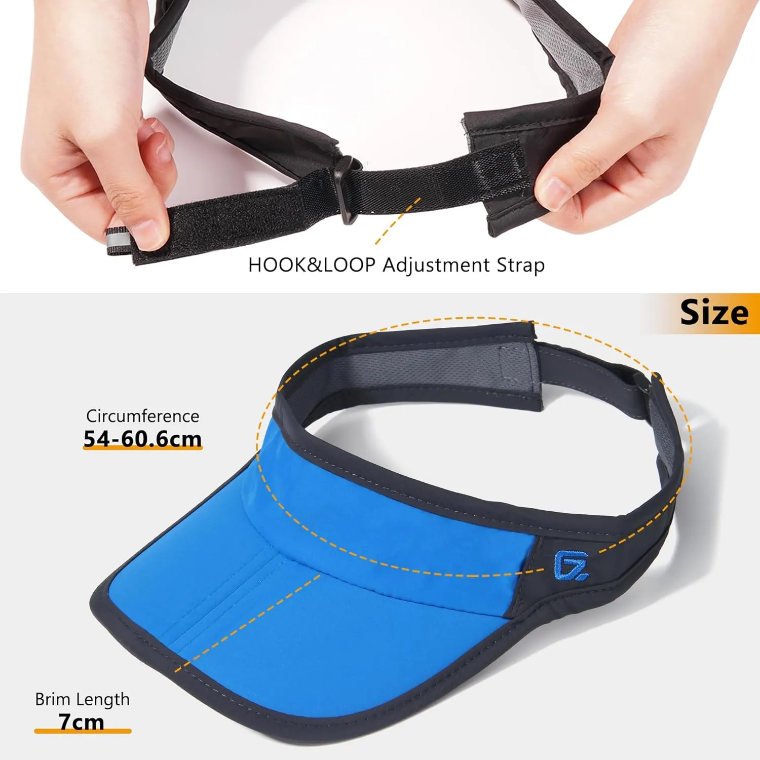 GADIEMKENSD Foldable Sun Visor Hat UPF 50  Lightweight Adjustable