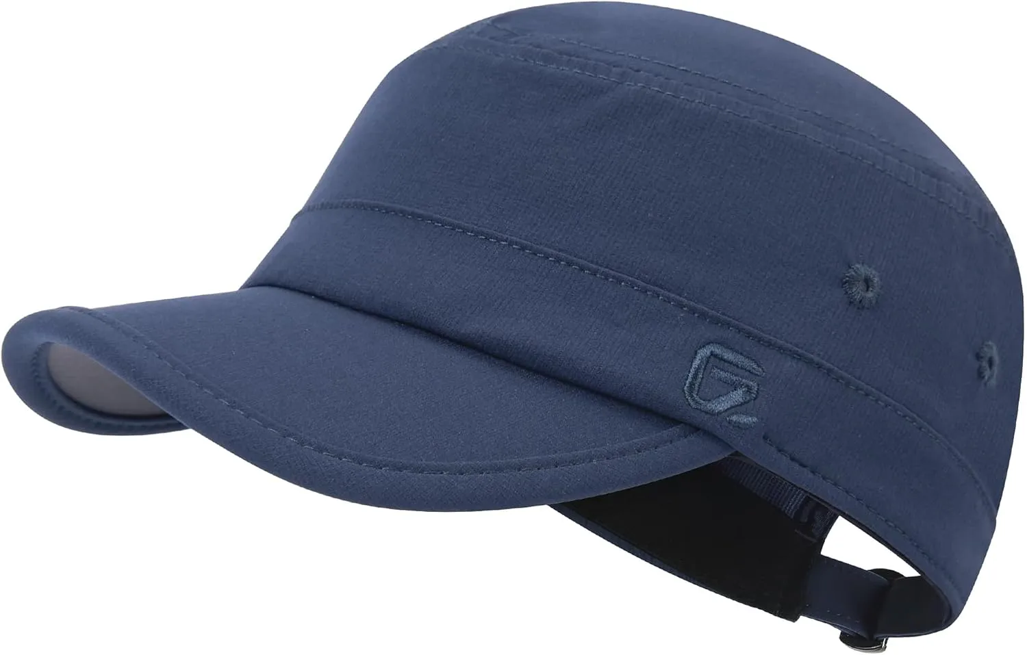 GADIEMKENSD Stretch Army Cap Cadet Military Hats Flat Top Baseball Cap Short Bill Breathable