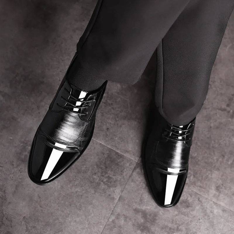 Luxury Business Oxford Leather Breathable Rubber Formal Shoes