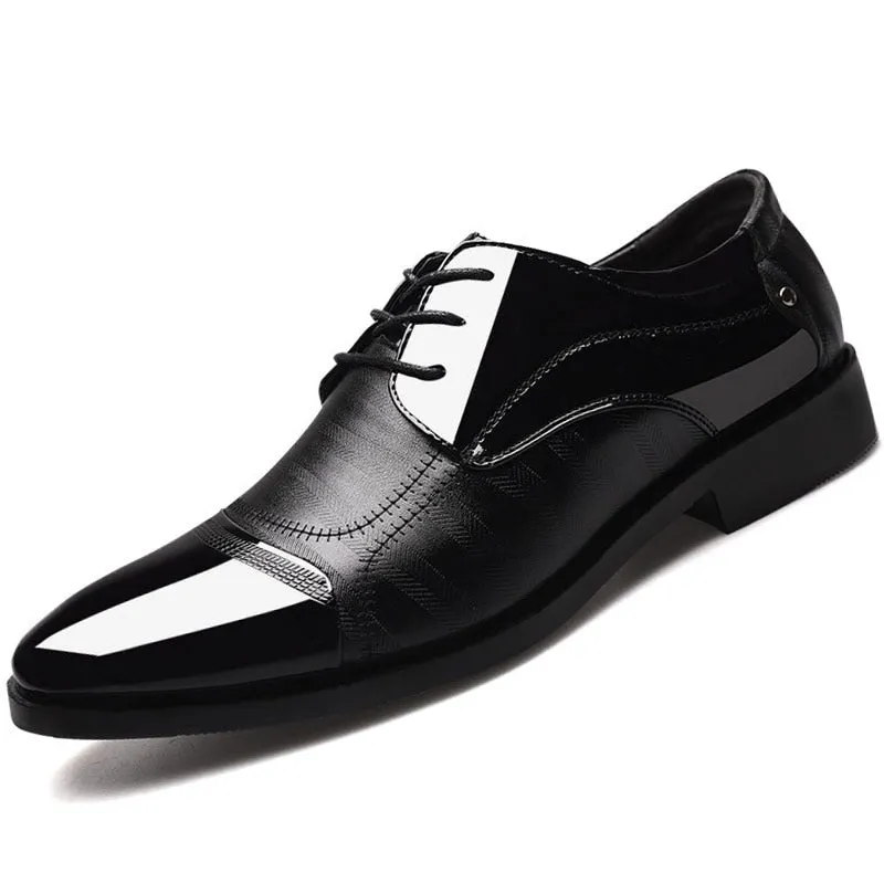 Luxury Business Oxford Leather Breathable Rubber Formal Shoes