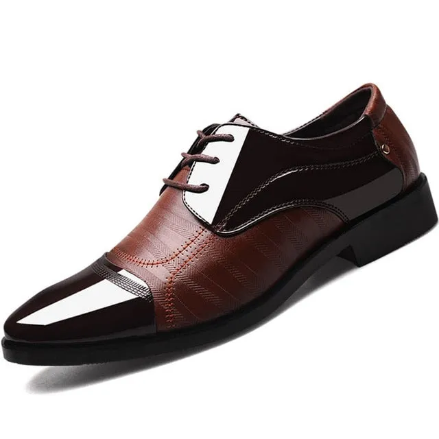Luxury Business Oxford Leather Breathable Rubber Formal Shoes