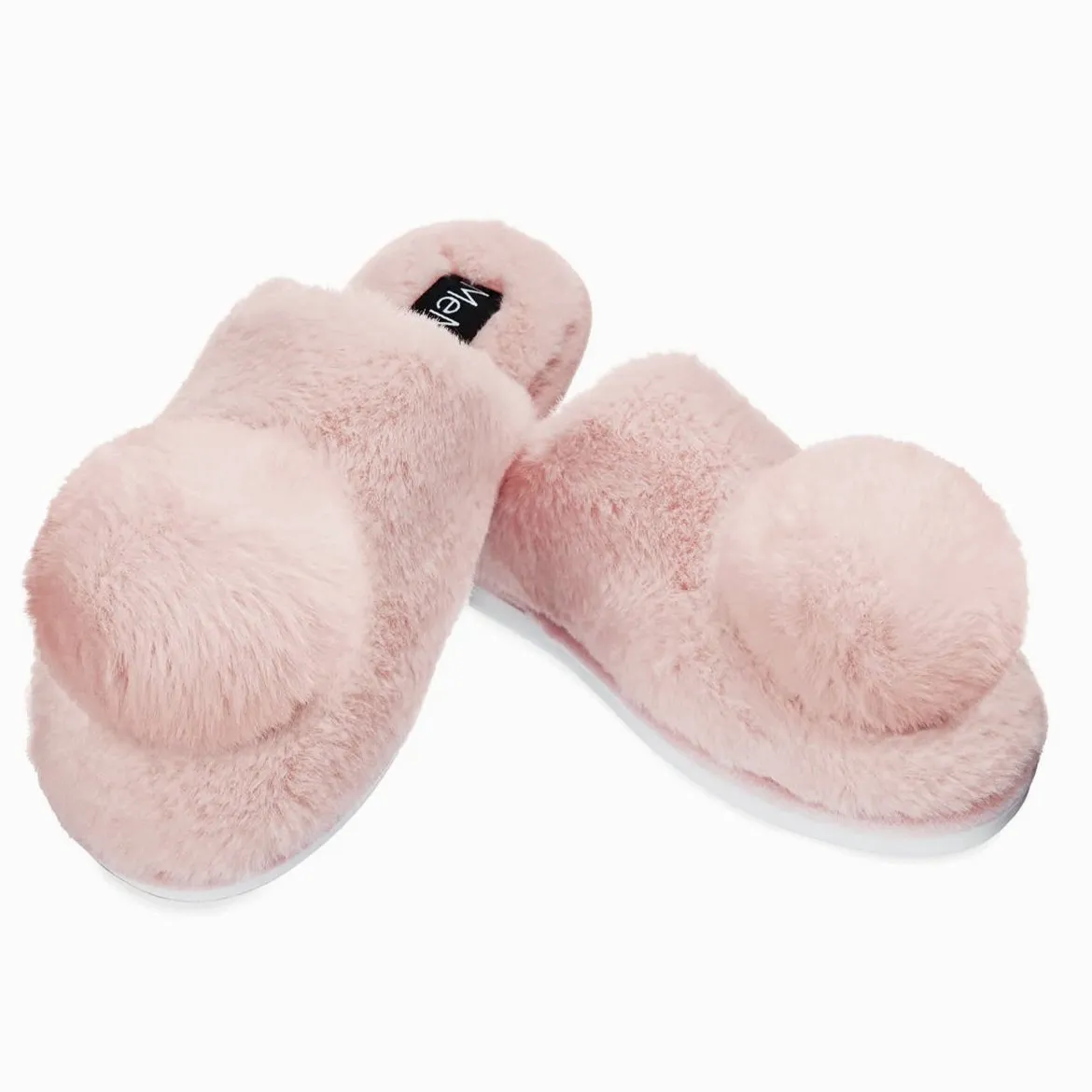 MeMoi Gloria Plush Slippers in Dusty Pink MZP07112