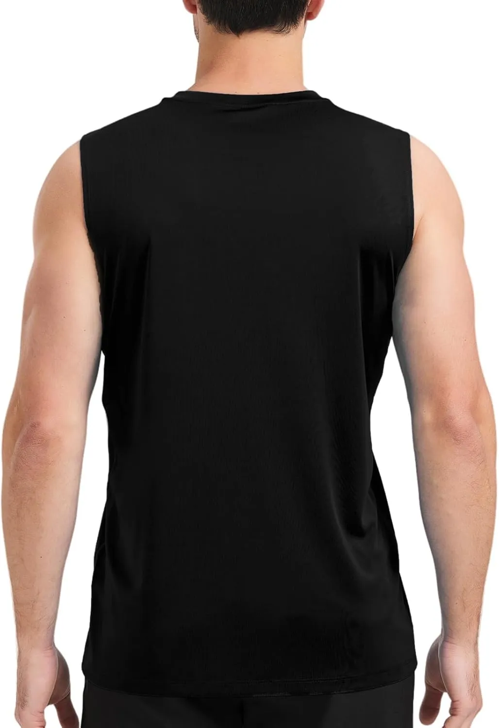 Men's Sleeveless UPF 50  Swim Shirts Quick Dry Workout Tank Top UV Protection Running Gym Muscle T Shirts