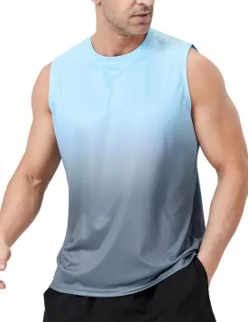 Men's Sleeveless UPF 50  Swim Shirts Quick Dry Workout Tank Top UV Protection Running Gym Muscle T Shirts