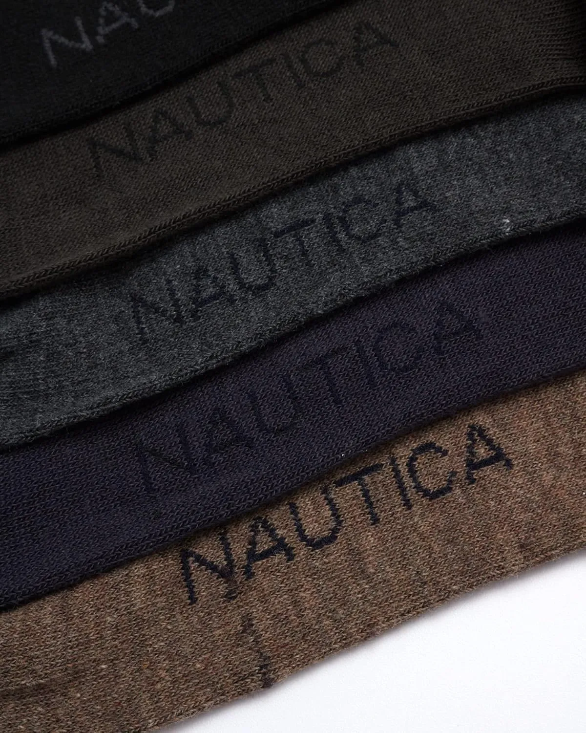 Nautica Mens Dress Socks - 5 Pack Breathable Comfort Stretch Crew-Length Work Socks for Men for Business Formal Wear (6-12.5)