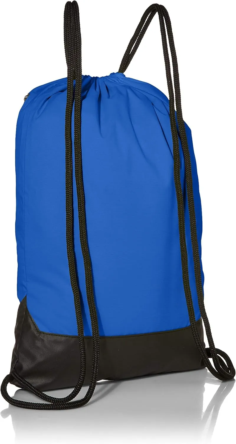 Nike Brasilia Training Gymsack, Drawstring Backpack with Zipper Pocket and Reinforced Bottom, Game Royal/Game Royal/White