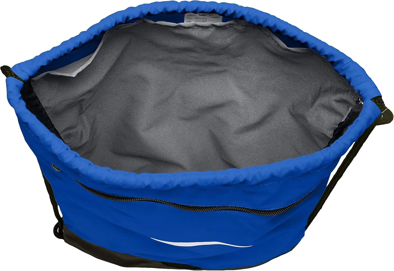 Nike Brasilia Training Gymsack, Drawstring Backpack with Zipper Pocket and Reinforced Bottom, Game Royal/Game Royal/White