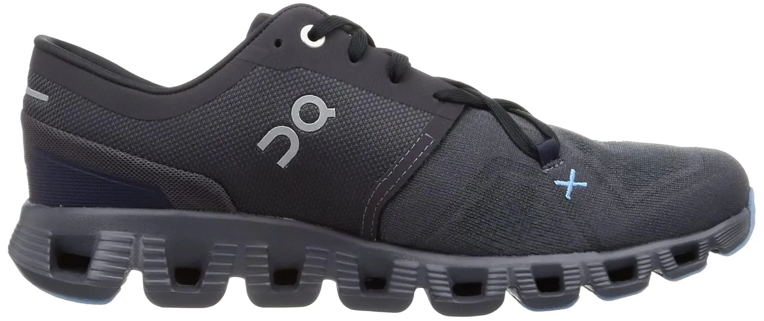 On Men's Cloud X 3 Sneakers, Eclipse/Magnet, Blue, 10 Medium US