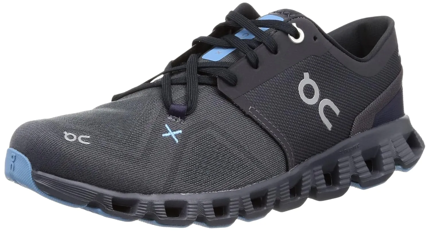 On Men's Cloud X 3 Sneakers, Eclipse/Magnet, Blue, 10 Medium US