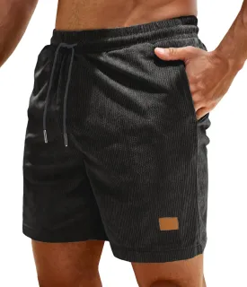 Sailwind Men's Casual 5" Shorts Corduroy Elastic Waist Drawstring Summer Beach Short