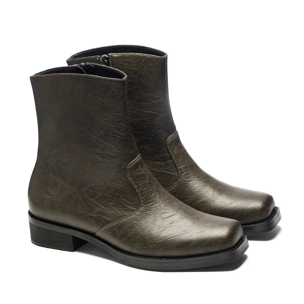 The Cavalry Men's Heeled Cowboy Boots - Mocha Fade-Size 9-Clearance