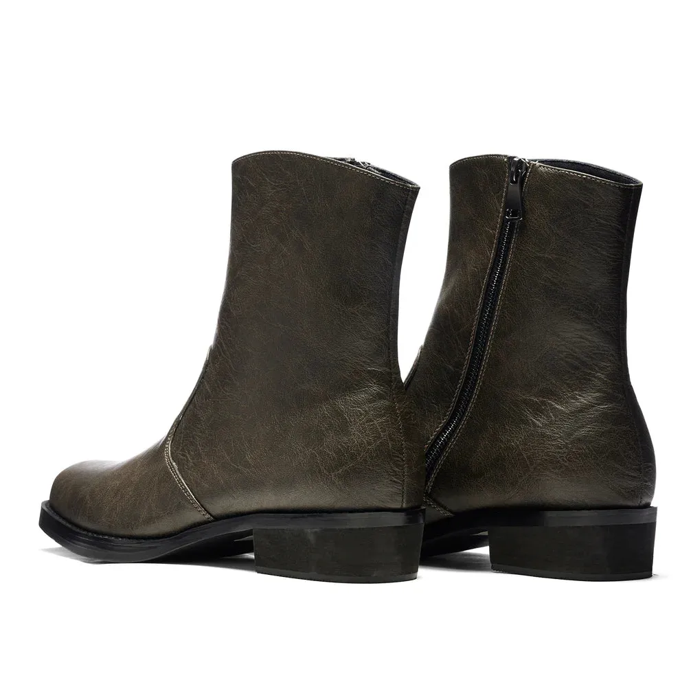 The Cavalry Men's Heeled Cowboy Boots - Mocha Fade-Size 9-Clearance
