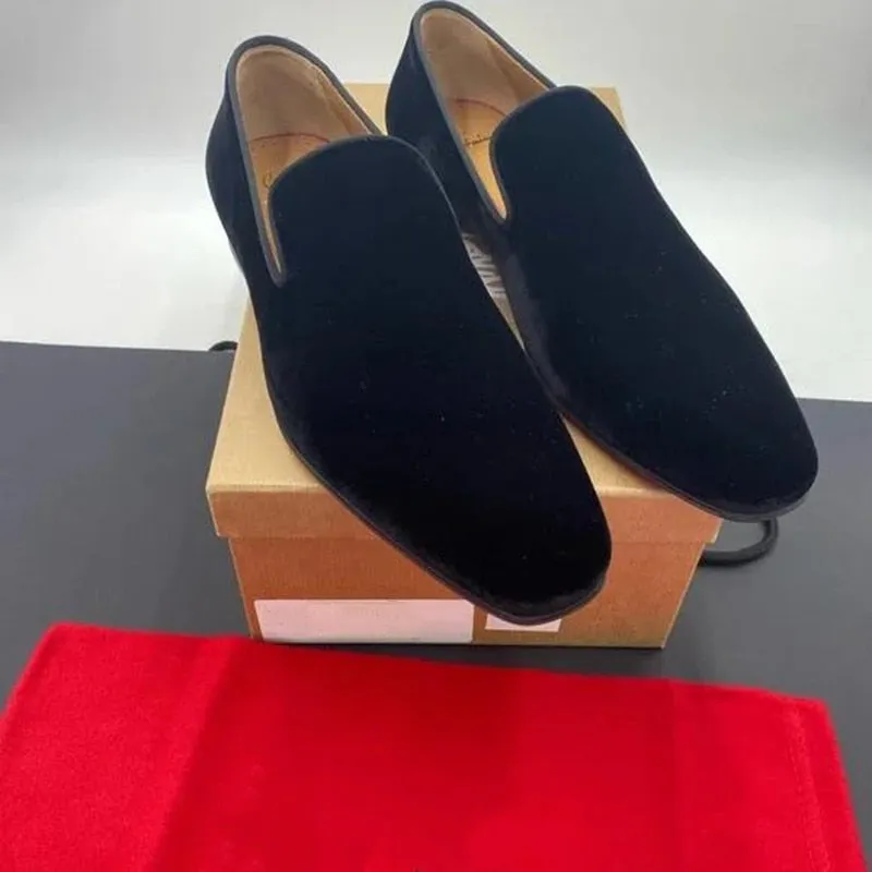The Rossi S -  Red Bottom Classic Suede Leather Loafers