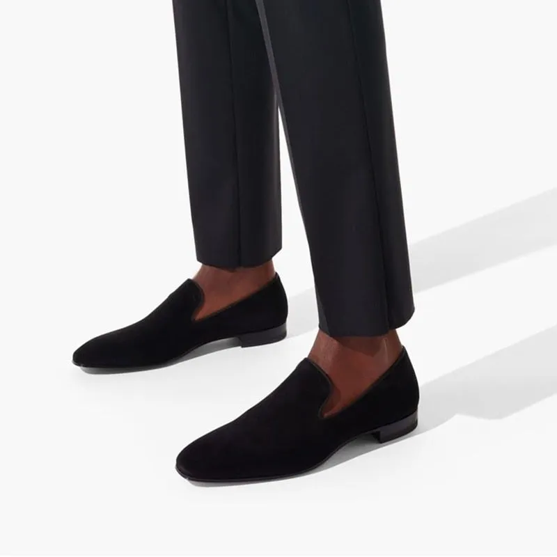 The Rossi S -  Red Bottom Classic Suede Leather Loafers