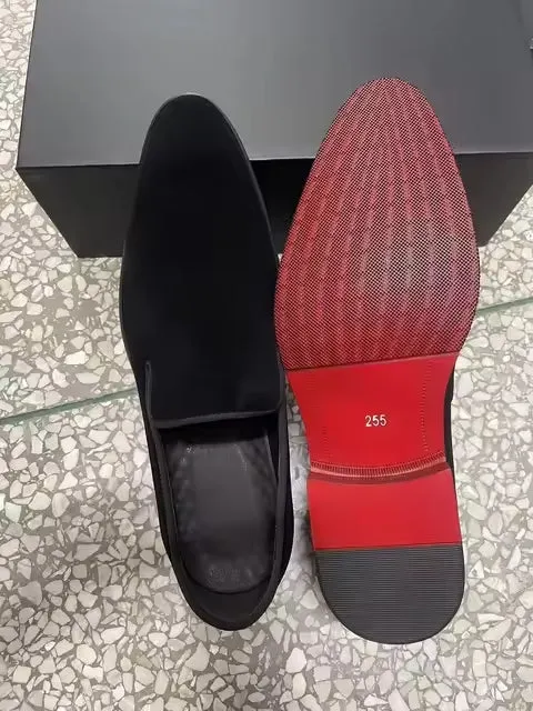 The Rossi S -  Red Bottom Classic Suede Leather Loafers