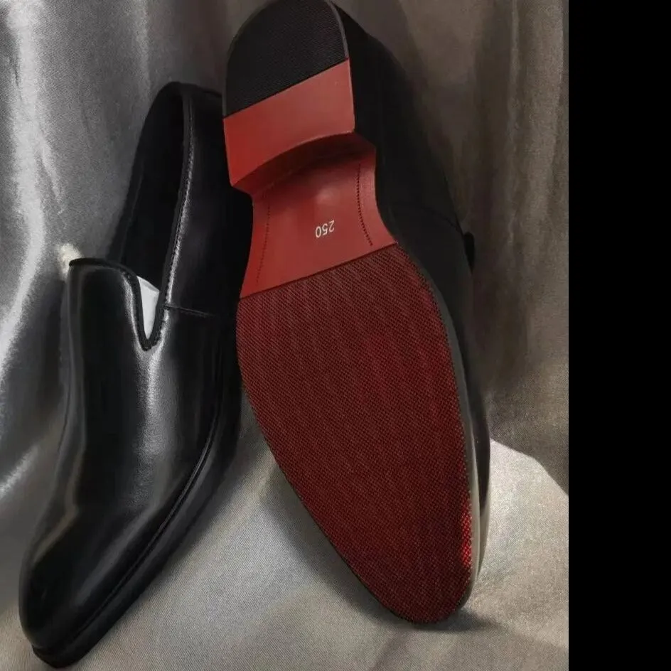 The Rossi S -  Red Bottom Classic Suede Leather Loafers