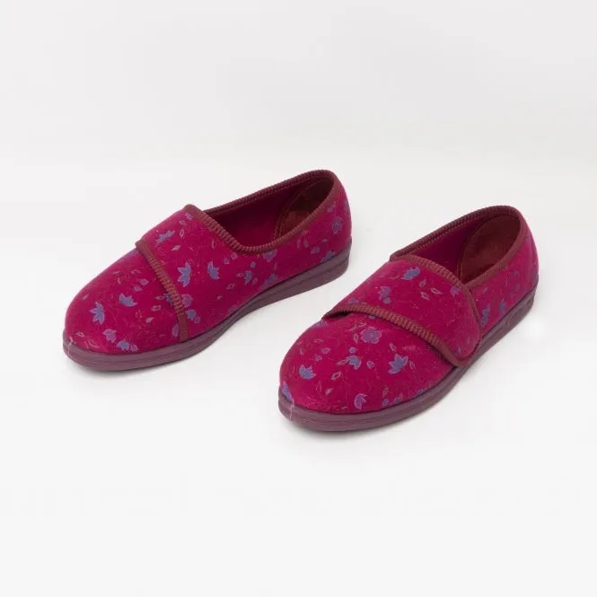 Womens Wide Fit Comfylux Sally Slippers