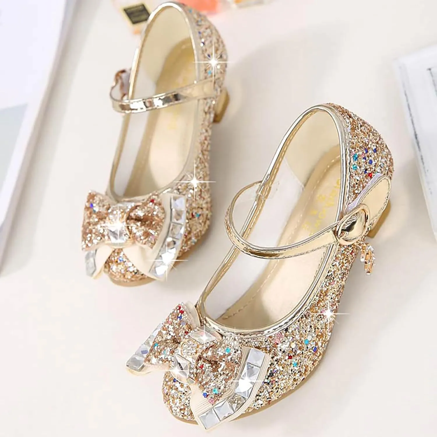 Youdesney Girls Dress Shoes, Mary Jane Flower Girls Shoes, Cute Princess Low Heels for School, Wedding, Party (Toddler/Little Kids/Big Kids)