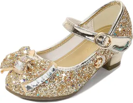 Youdesney Girls Dress Shoes, Mary Jane Flower Girls Shoes, Cute Princess Low Heels for School, Wedding, Party (Toddler/Little Kids/Big Kids)
