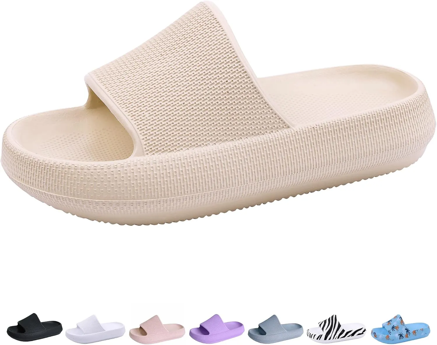 Youecci Cloud Slides for KidsShower Slippers Bathroom Pool SandalsBoys Girls Comfy Thick Sole SlippersSummer Non-Slip Beach Shoes